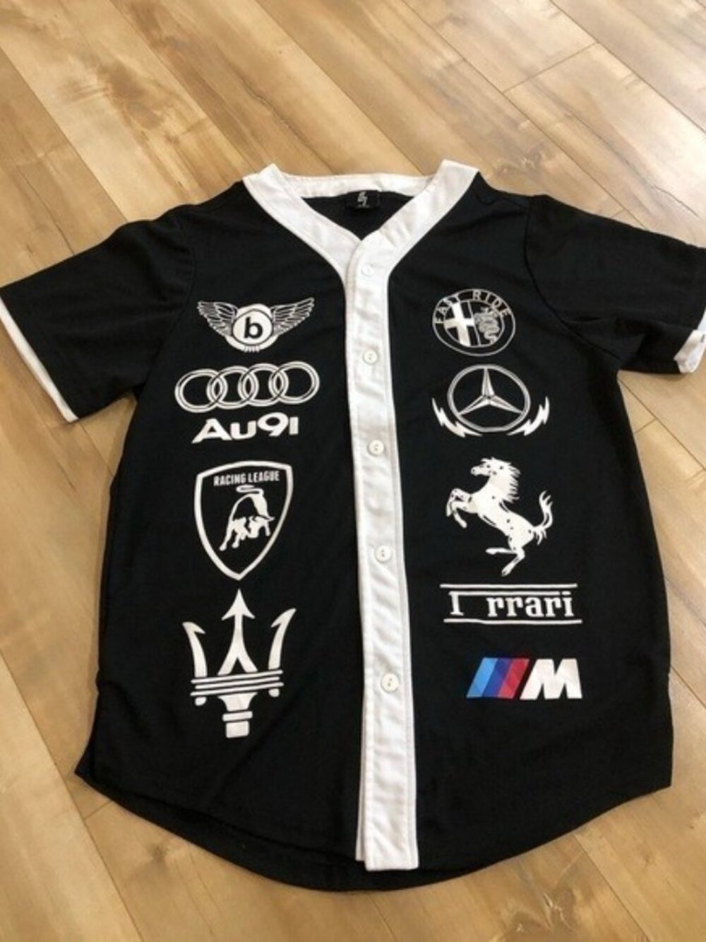 Lavish Society Car Shirt men’s Sz L (0034)